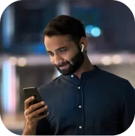 Focused trader analysing forex trends via mobile app in real time